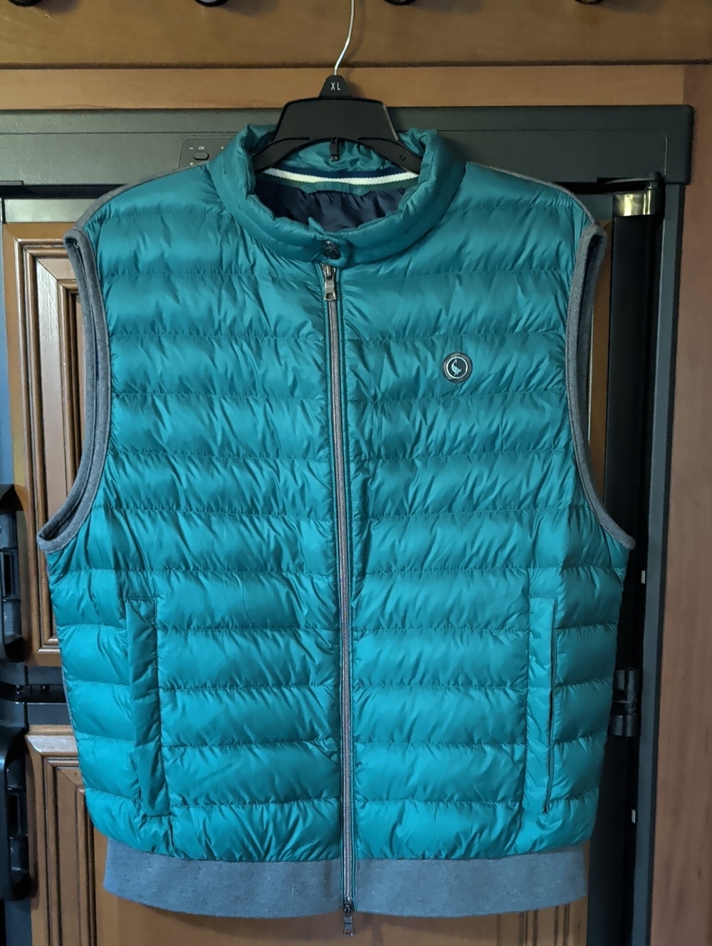 El Ganso Down Water Repellent Quilted Puffer Vest with Stand Collar